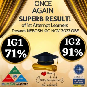 Nebosh IGC Results 1st Attempt Learners Nov' 22